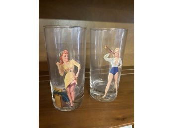 Lovely Pin Up Girl Style Decal Glasses