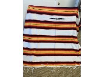 Beautiful And Soft Cotton Mexican Blanket Cover Twin Bed