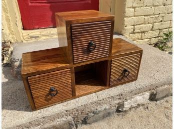 Apothecary Style Hand Crafted Wooden Shelf Or Desk Unit