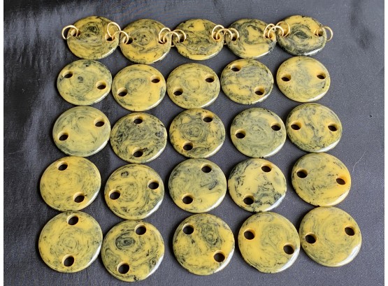 25 Two Hole Swirl Disks, Five Linked  1 12 Inch #1