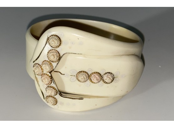 Vintage Celluloid Buckle Bracelet