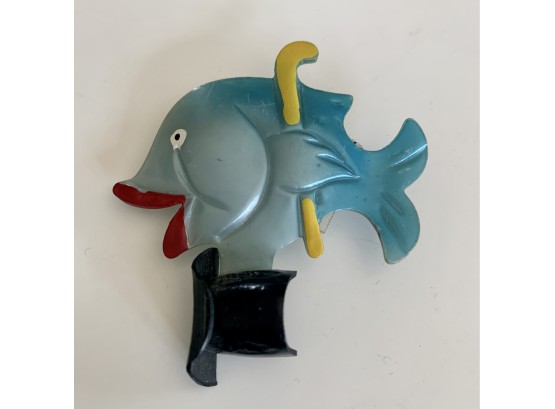 Vintage Plastic Fish Pin
