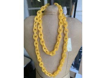 Vintage Kenneth Jay Lane Couture Collection Large Link Chain Necklace