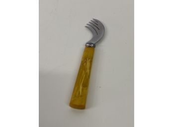 One Swirl Bakelite Handle Doublet Knife/ Fork