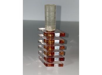 Stacked Lucite Perfume Bottle