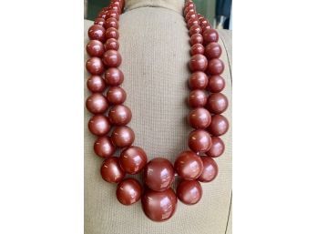 Vintage Two Strand Graduated Beaded Necklace