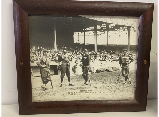 1913 Black And White Photo Of Chicago Cubs At Wrigley Field