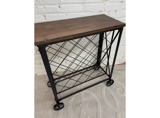 Fabulous Wood And Iron Wine Table