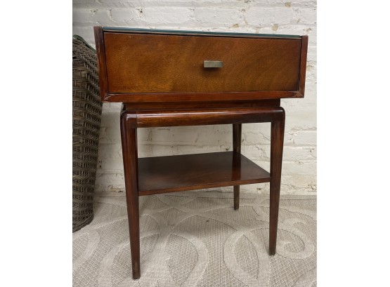 Fabulous Vintage Side Table, Solid Wood, 1 Drawer, 1 Shelf