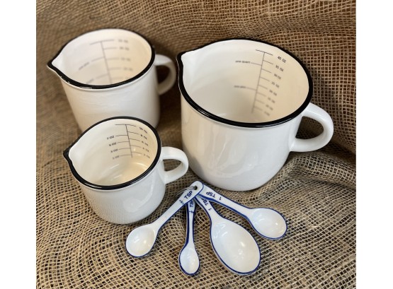 Magnolia Home Measuring Cup Trio And Measuring Spoons
