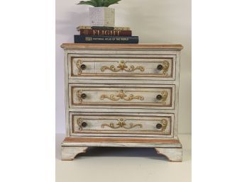 Lovely  Painted Nite Stand / Side Table Three Drawer #1