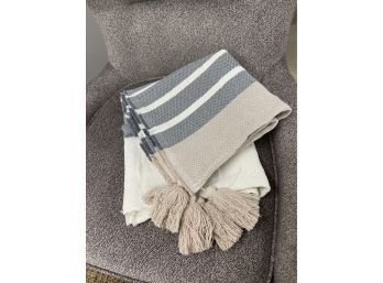 Imani Collective Cotton Throw With Large Tassels.