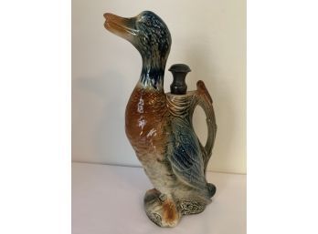 Rare Majolica Duck Shaped Pitcher St. Clement France