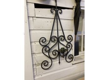 Large Wrought Iron Metal Candle Holder