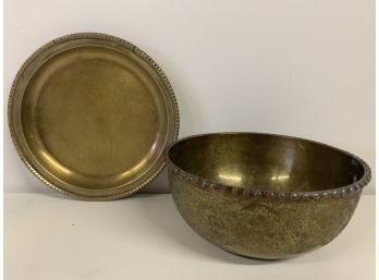 Brass Bowl & Plate