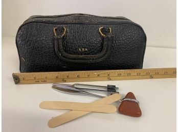 Vintage Leather Doctors Bag 13 X 5