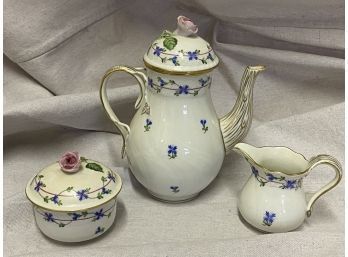 Herend Hungery Tea Pot With Sugar And Creamer Set