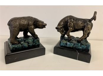 The Bull & Bear Of Wall Street Bookends
