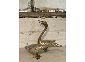 Vintage Brass Ducks,  Fine Feathered Friends.
