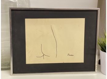 Vintage Picasso Print Of Minimalist Butt
