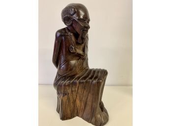 Tall Carved Ironwood Figurine/ Statue