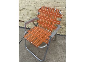 Vintage Orange Folding Chair Bronco Tailgate Special