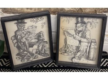 Vintage  Signed Jim Daly Shadowbox 3d Art Pieces