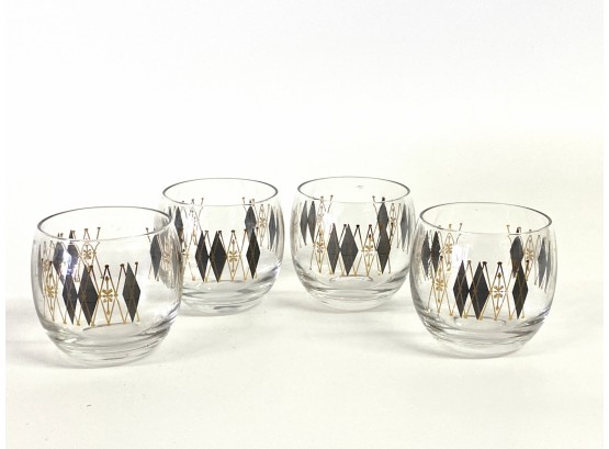 Four Fabulous Atomic Roly Poly Whisky Glasses