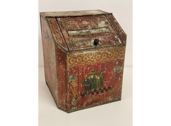 Incredible Antique Tin Biscuit Box