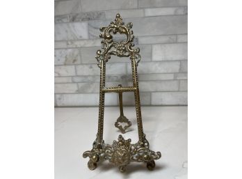 Vintage Ornate Adjustable Brass Easel/ Bookstand