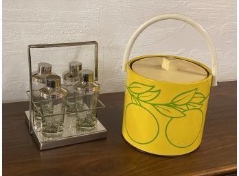 Fantastic Restoration Hardware Cocktail Shakers And Vintage Ice Bucket Combo