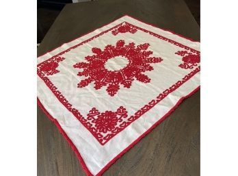 Fabulous Vibrant Crewel Embroidery Table Runner(square)