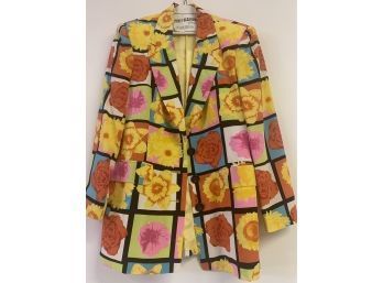 Vintage Bloomingdales Fresh & Flowery Woman's Blazer  Size 6