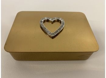Park Sherman Trinket Box Brass With Heart