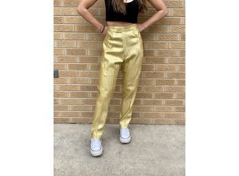 Vintage Levis Lame / Metallic Gold High Waisted Pants