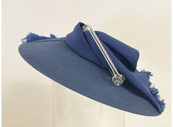 Vintage Blue Hat With Lucite
