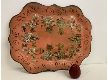 Beautiful Large Hand Painted Serving Tray 25 X 19.5