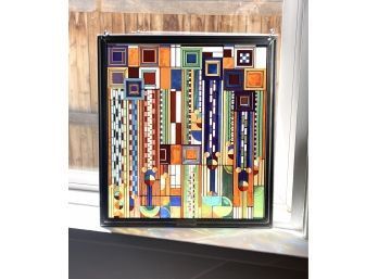 Frank Lloyd Wright Saguaro Stained Glass Panel