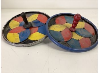 Two Colorful Vintage Toy Pieces