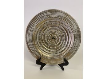 Vintage Royal Haeger 22k Gold Swirl Bowl/ Plate # 301-H  14 Inches
