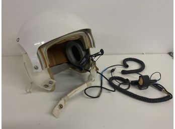 Centax Military Flight Helmet Vintage With Com Mic
