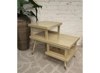 Mid Century Modern/Retro Blonde Wood Step Table