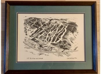 Rare GE GEIVETT Vail Ski Area - Framed Art