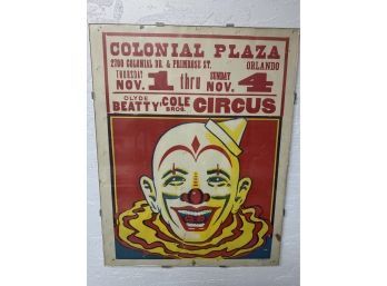 Original Circus Poster Under Glass