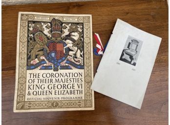 #2 Souvenir Of Coronation Of King George VI And Elizabeth 1 Along With Program