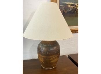 Cool Stoneware Style Lamp With Shade