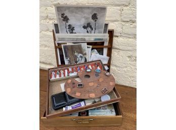 Vintage Art Box Filled With Goodies