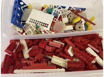 Large Lot Of American Brick Toy Building Blocks And More, Pre-Lego Toys!