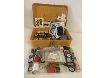 Vintage Sewing Box With Loads Of Goodies