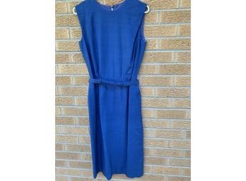 Vintage  BLue Dress With Belt